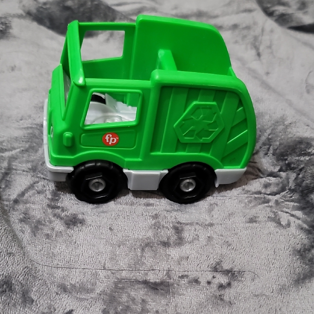 FP Little People Green Recycling Toy Truck for Kids